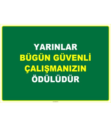 EF1107 - Yarınlar Bugün Güvenli Çalışmanızın Ödülüdür