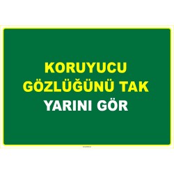 EF1113 - Koruyucu Gözlüğünü Tak, Yarını Gör