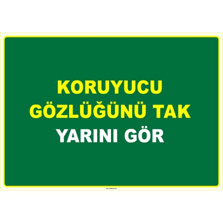 EF1113 - Koruyucu Gözlüğünü Tak, Yarını Gör