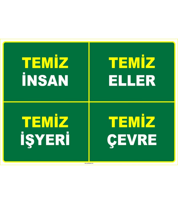 EF1119 - Temiz İnsan, Temiz Eller, Temiz İşyeri, Temiz Çevre