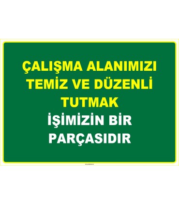 EF1120 - Çalışma Alanımızı Temiz ve Düzenli Tutmak İşimizin Bir Parçasıdır