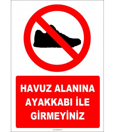 EF1126 - Havuz Alanına Ayakkabı İle Girmeyiniz