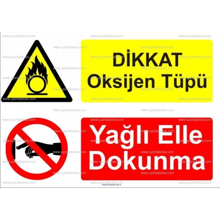 TM 4109 - Dikkat oksijen tüpü - Yağlı elle dokunma