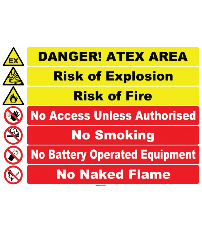 EF1197 - İngilizce Danger! ATEX Area Levhası