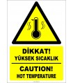 EF1217 - Türkçe İngilizce Dikkat! Yüksek Sıcaklık, Caution! High Temperature