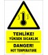 EF1218 - Türkçe İngilizce Tehlike! Yüksek Sıcaklık, Danger! High Temperature