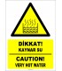 EF1238 - Türkçe İngilizce Dikkat! Kaynar Su, Caution! Very Hot Water