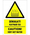 EF1238 - Türkçe İngilizce Dikkat! Kaynar Su, Caution! Very Hot Water
