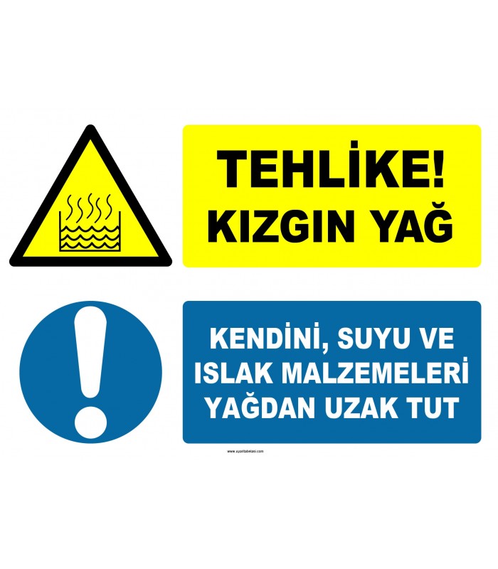 EF1247 - Tehlike! Kızgın Yağ, Kendini, Suyu ve Islak Malzemeleri Yağdan Uzak Tut