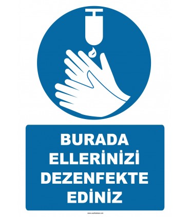 EF1251 - Burada Ellerinizi Dezenfekte Ediniz