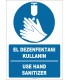 EF1252 - Türkçe İngilizce El Dezenfektanı Kullanın, Use Hand Sanitizer