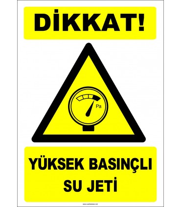EF1271 - Dikkat! Yüksek Basınçlı Su Jeti