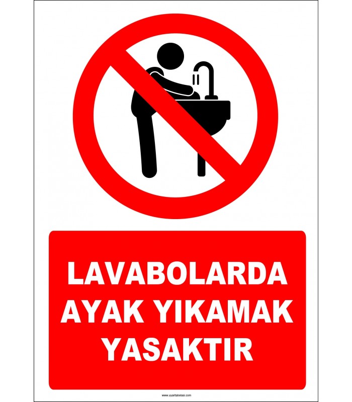 EF1290 - Lavabolarda Ayak Yıkamak Yasaktır
