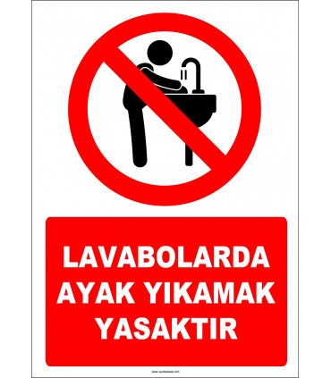 EF1290 - Lavabolarda Ayak Yıkamak Yasaktır