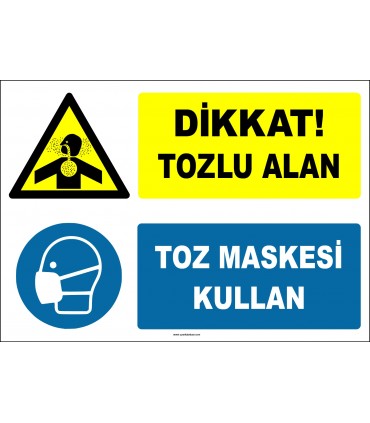 EF1305 - Dikkat! Tozlu Alan, Toz Maskesi Kullan