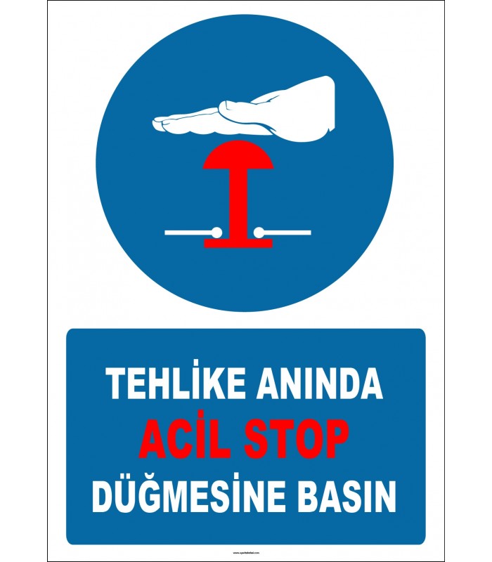 EF1308 - Tehlike Anında Acil Stop Düğmesine Basın