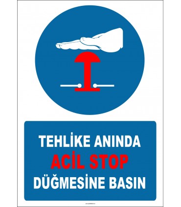 EF1308 - Tehlike Anında Acil Stop Düğmesine Basın
