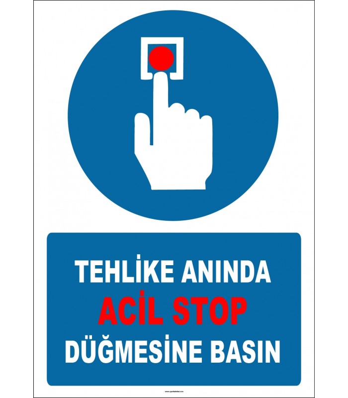 EF1309 - Tehlike Anında Acil Stop Düğmesine Basın
