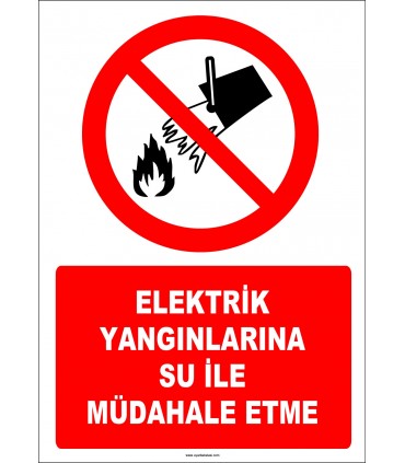 EF1313 - Elektrik Yangınlarına Su İle Müdahale Etme