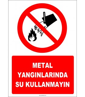 EF1317 - Metal Yangınlarında Su Kullanmayın