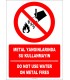 EF1322 - Türkçe İngilizce Metal Yangınlarında Su Kullanmayın, Do Not Use Water On Metal Fires