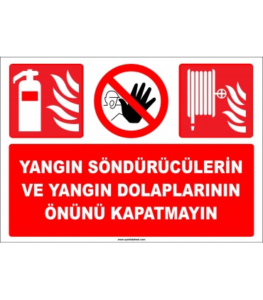 EF1337  - Yangın Söndürücülerin ve Yangın Dolaplarının Önünü Kapatmayın