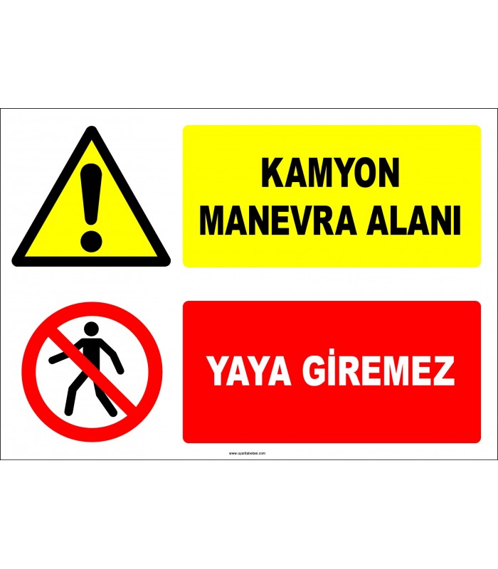 EF1345 - Kamyon manevra alanı, yaya giremez