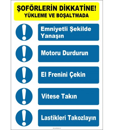 EF1351 - Şoförlerin Dikkatine! Yükleme ve Boşaltmada Kurallar