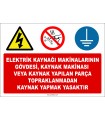 EF1369 - Topraklama Yapmadan Elektrik Kaynağı Yapmak Yasaktır Levhası
