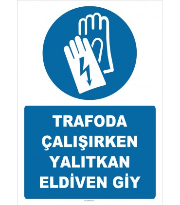 EF1373 - Trafoda Çalışırken Yalıtkan Eldiven Giy