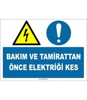 EF1375 - Bakım ve Tamirattan Önce Elektriği Kes