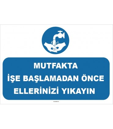 YT7058 - Mutfakta işe başlamadan önce ellerinizi yıkayın