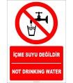 EF1413 - Türkçe İngilizce İçme Suyu Değildir, Not Drinking Water