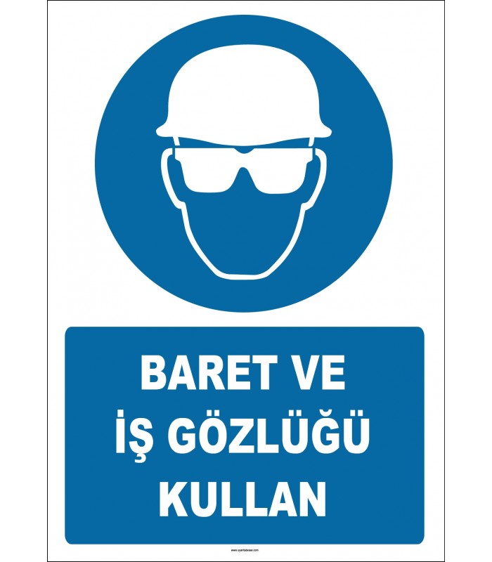EF1454 - Baret ve İş Gözlüğü Kullan