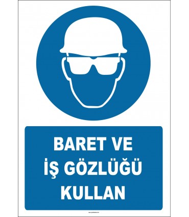 EF1454 - Baret ve İş Gözlüğü Kullan