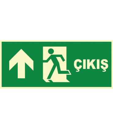 EF1466 - Fosforlu Acil Çıkış, Sol Yukarı