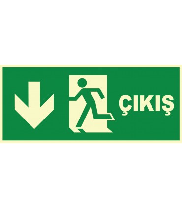 EF1467 - Fosforlu Acil Çıkış, Sol Aşağı