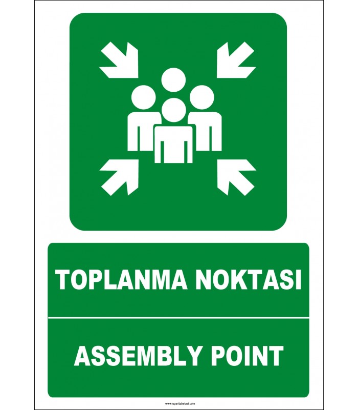 EF1476 - Türkçe İngilizce Toplanma Noktası, Assembly Point