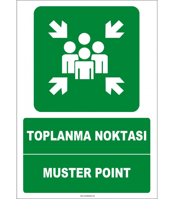 EF1477 - Türkçe İngilizce Toplanma Noktası, Muster Point