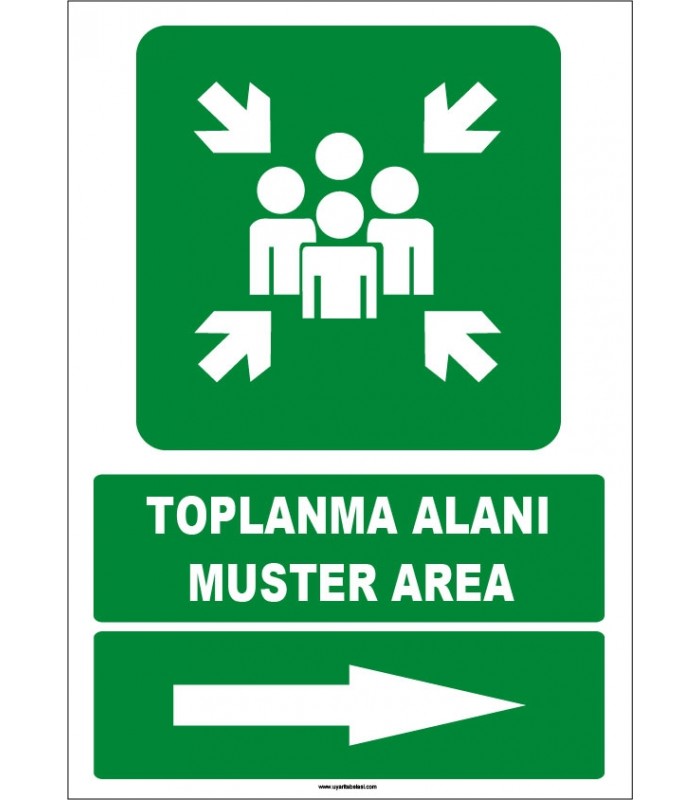 EF1491 - Türkçe İngilizce Toplanma Alanı, Muster Area, Sağ Tarafta