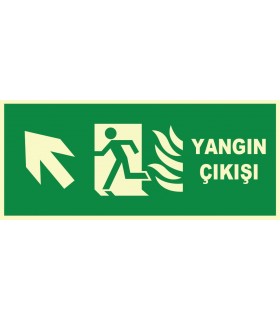 EF1519 - Yangın Çıkışı, Sol Yukarı Ok