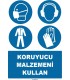 EF1503 - Koruyucu Malzemeni Kullan, Maske, Kulaklık, Giysi, Eldiven